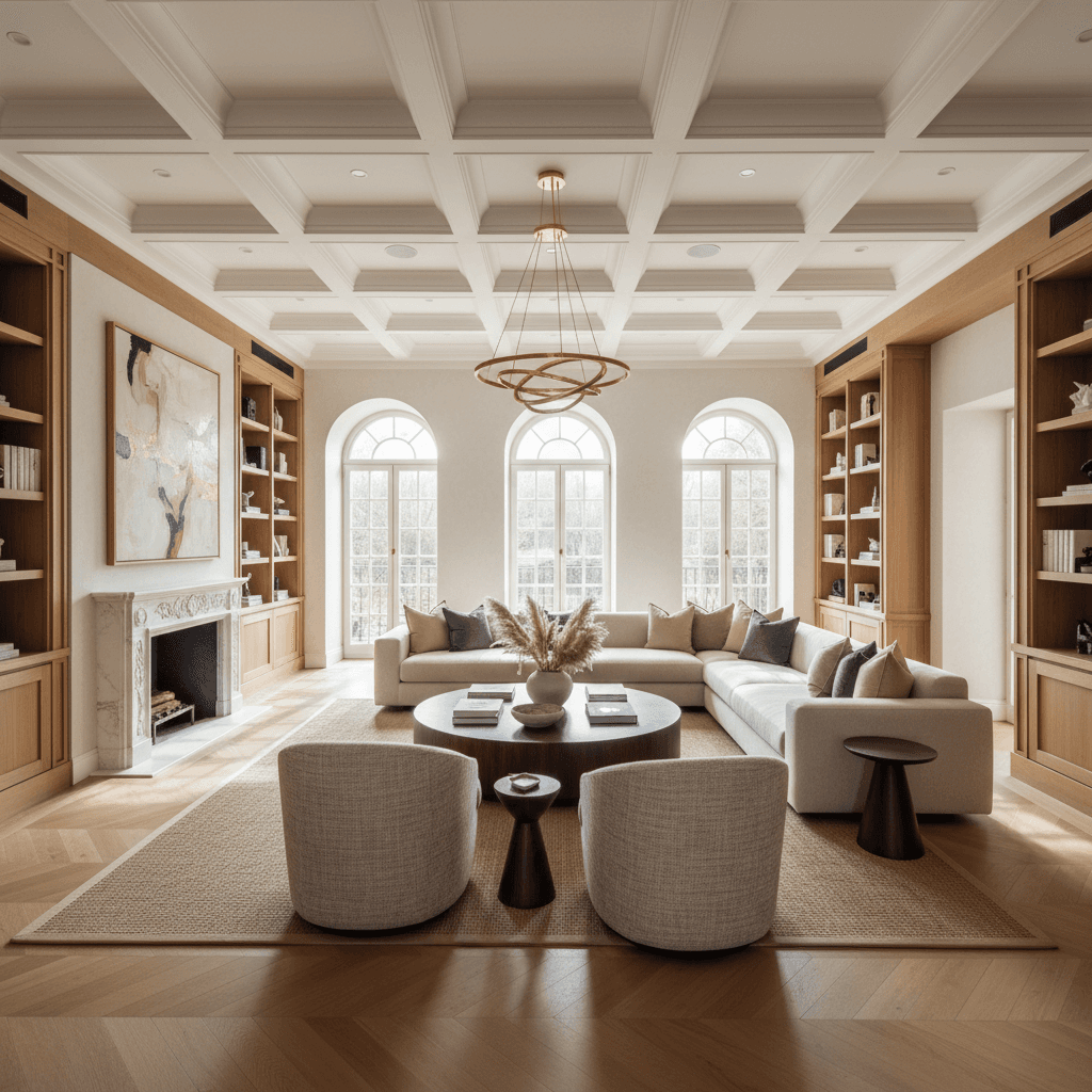 Luxury mansion interior living space