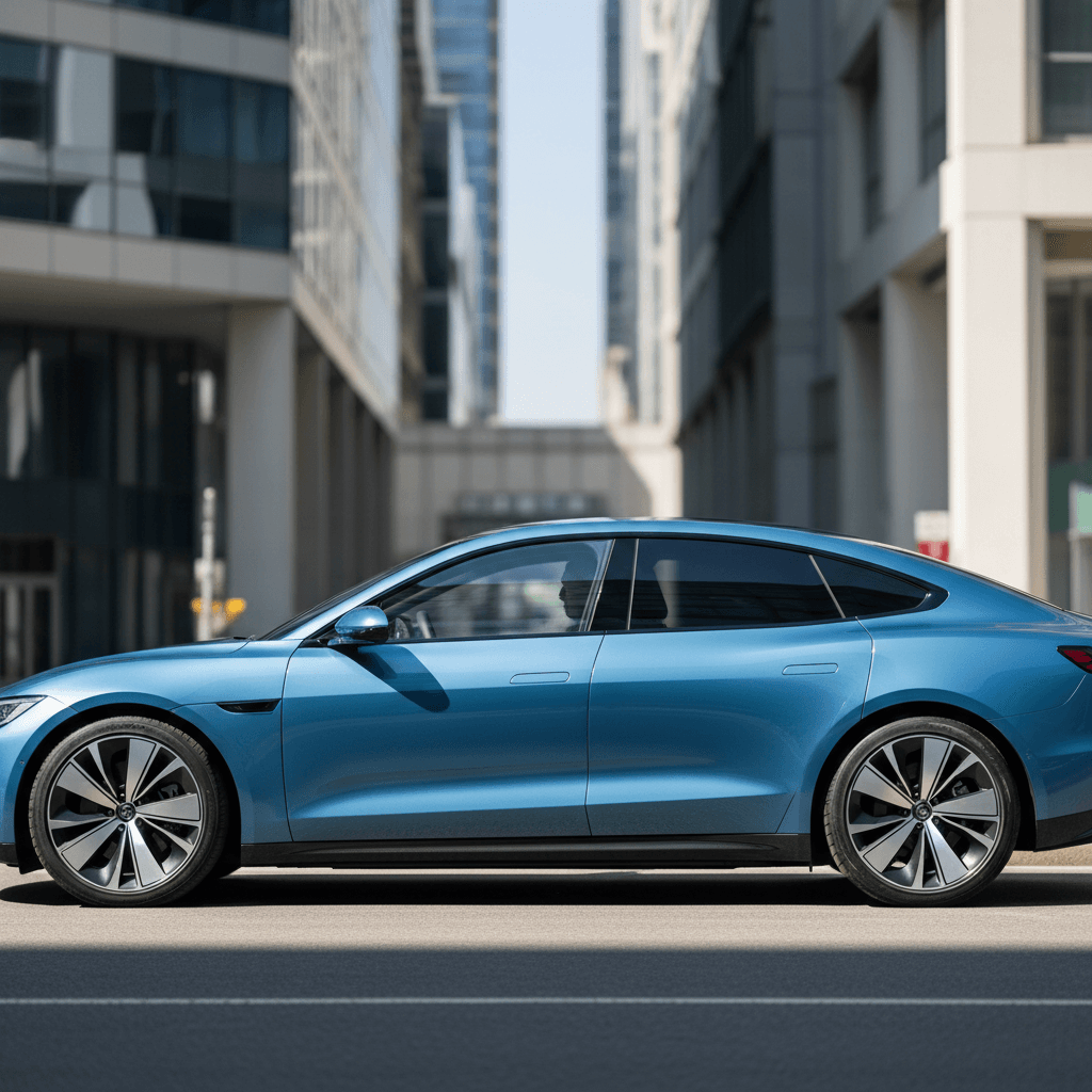 Modern electric vehicle with contemporary design