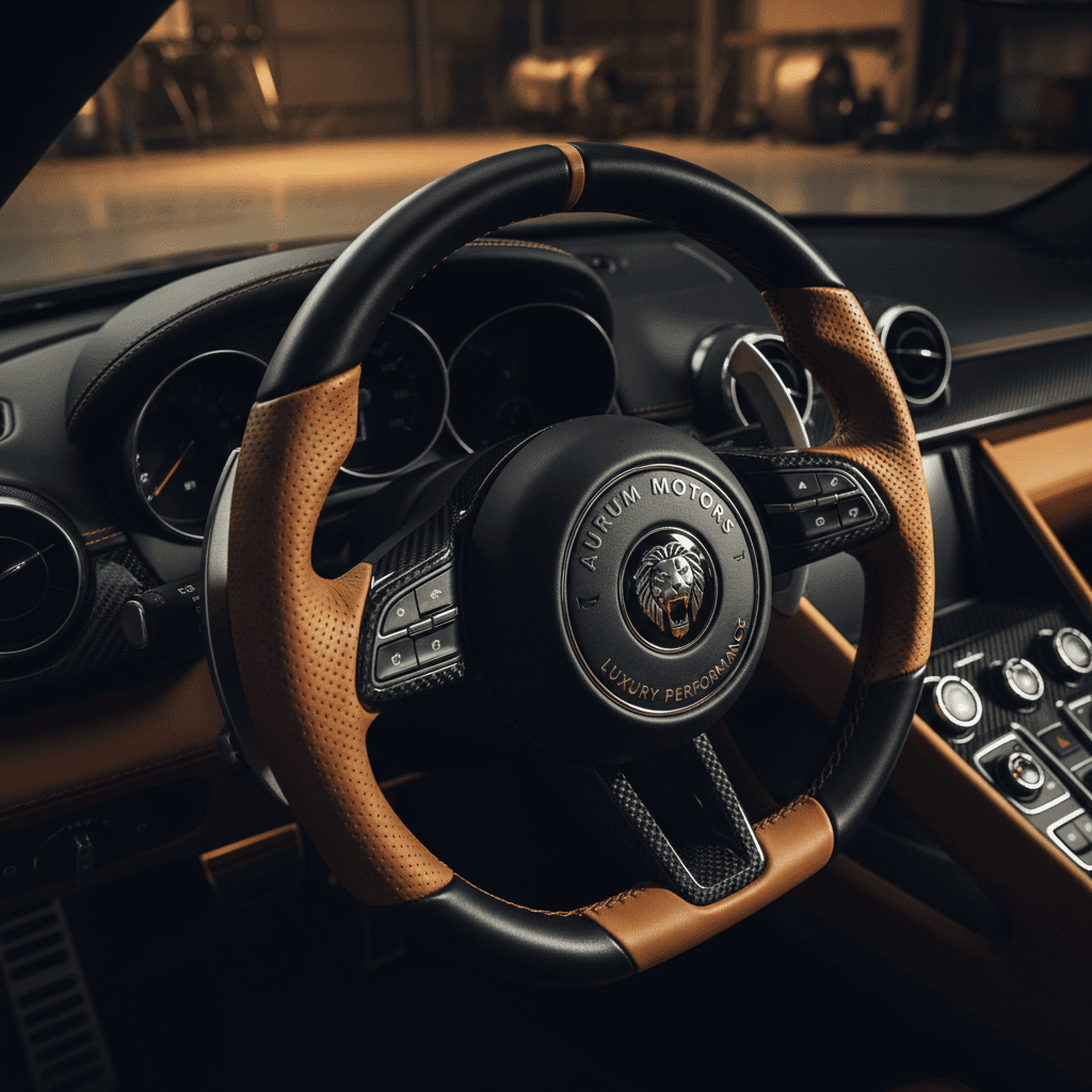 Exotic car interior detail