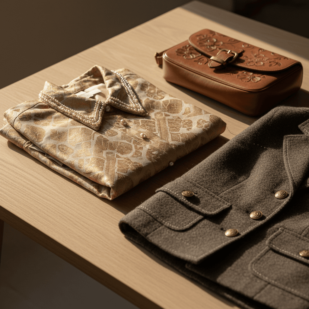 Designer apparel and luxury clothing details