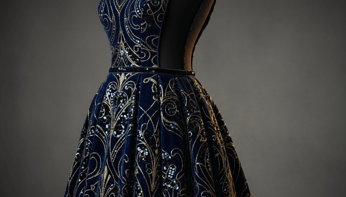 Designer apparel showcasing premium fabric quality and tailored craftsmanship